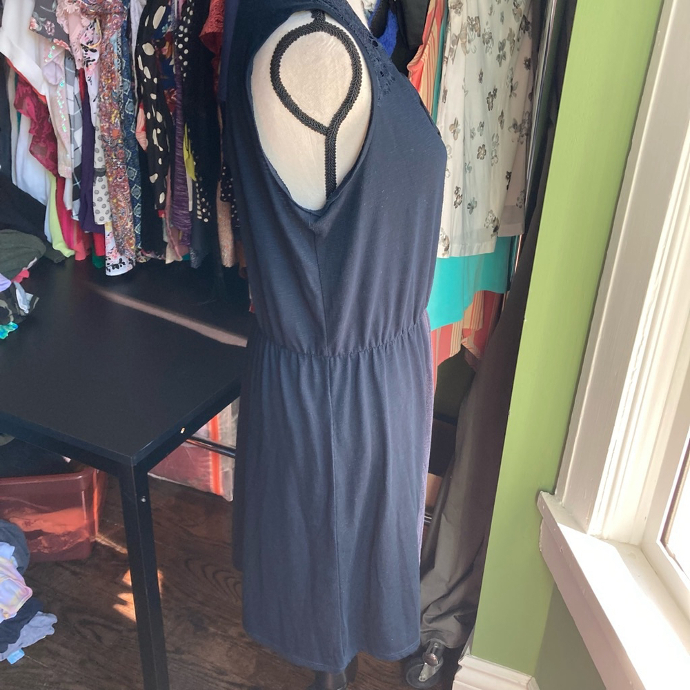 Women's Joe Fresh Dress Size M Blue Lace Detail - Picture 3 of 6